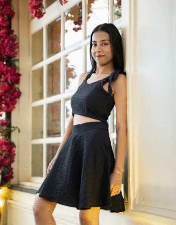 Black Knot-Top Skater Co-ord