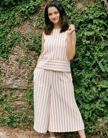 Peach‑Stripe Co‑ord