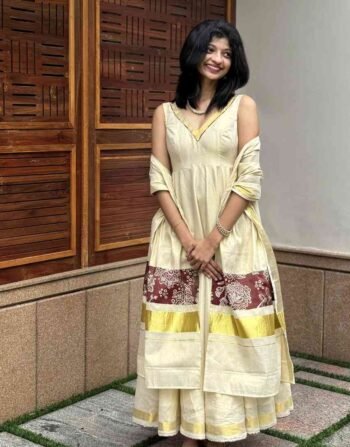 Anarkali Cotton Blend Dress